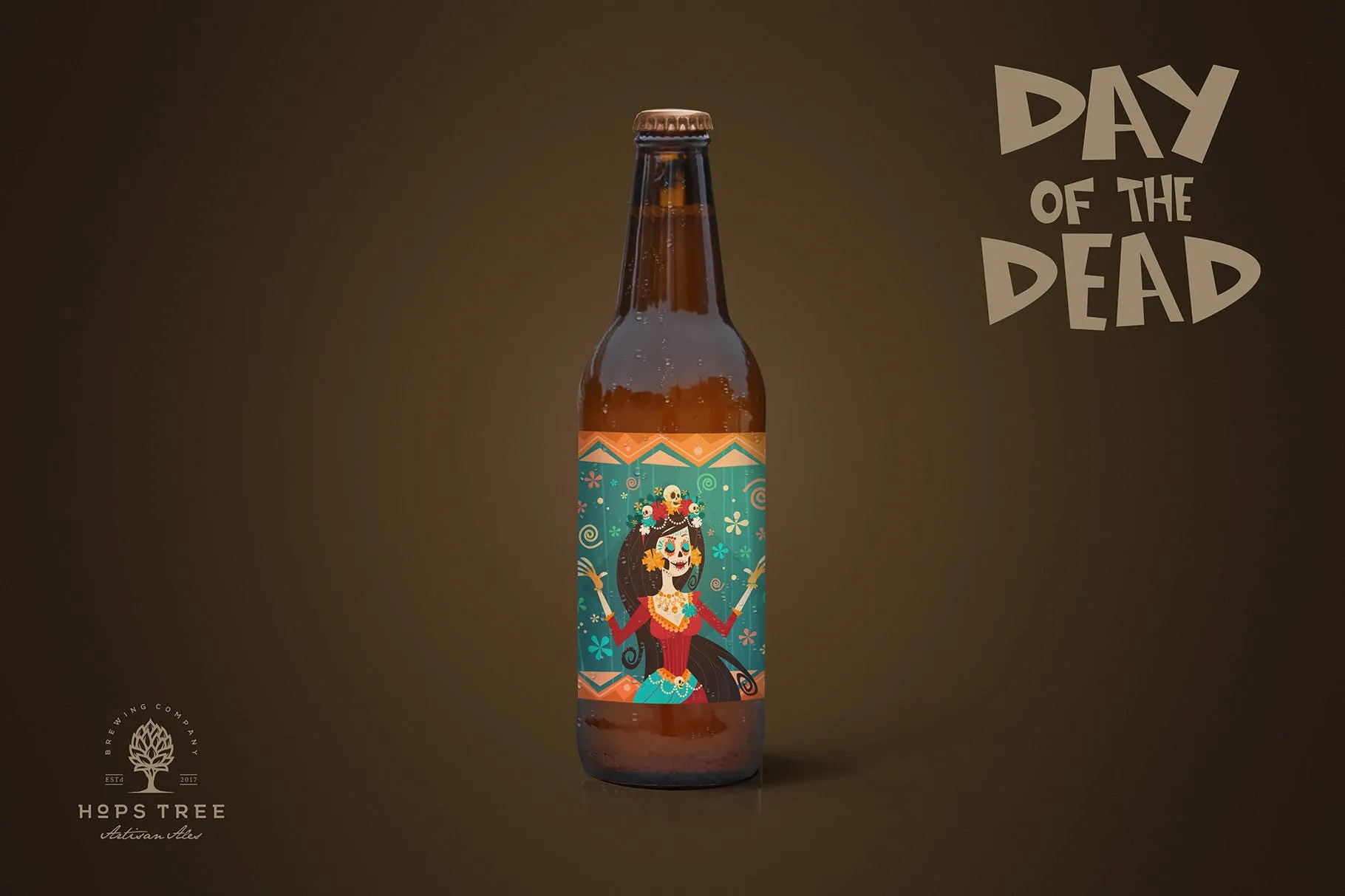 50cl小支装啤酒酒瓶外观设计预览素材库精选 Standing Clean 50cl Beer Mockup插图(2)