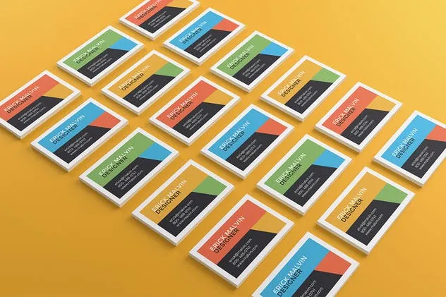 UK尺寸规格企业名片设计效果图素材库精选 UK Business Cards Mock-up’s [85×55 mm]插图(7)