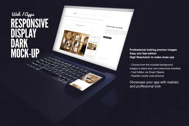 响应式网站设计多设备样机合集 Lifestyle Responsive iPhone Mock-Up插图(1)