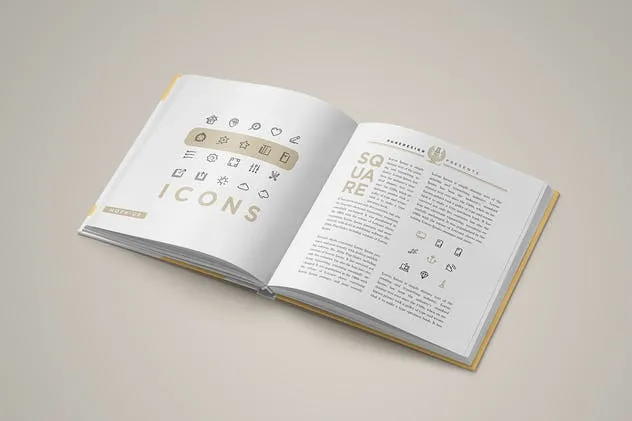 方形精装图书样机模板V2 Square Book Mock-Up 2插图(3)
