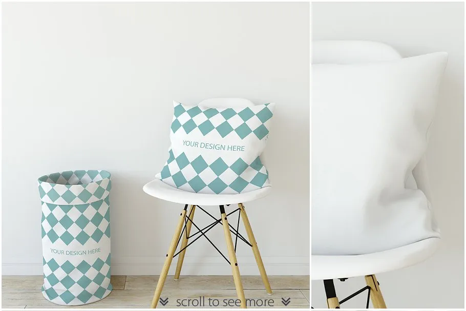 儿童室内织物样机模板 KIDS Interior Fabric Mockup Pack – 1插图(16)