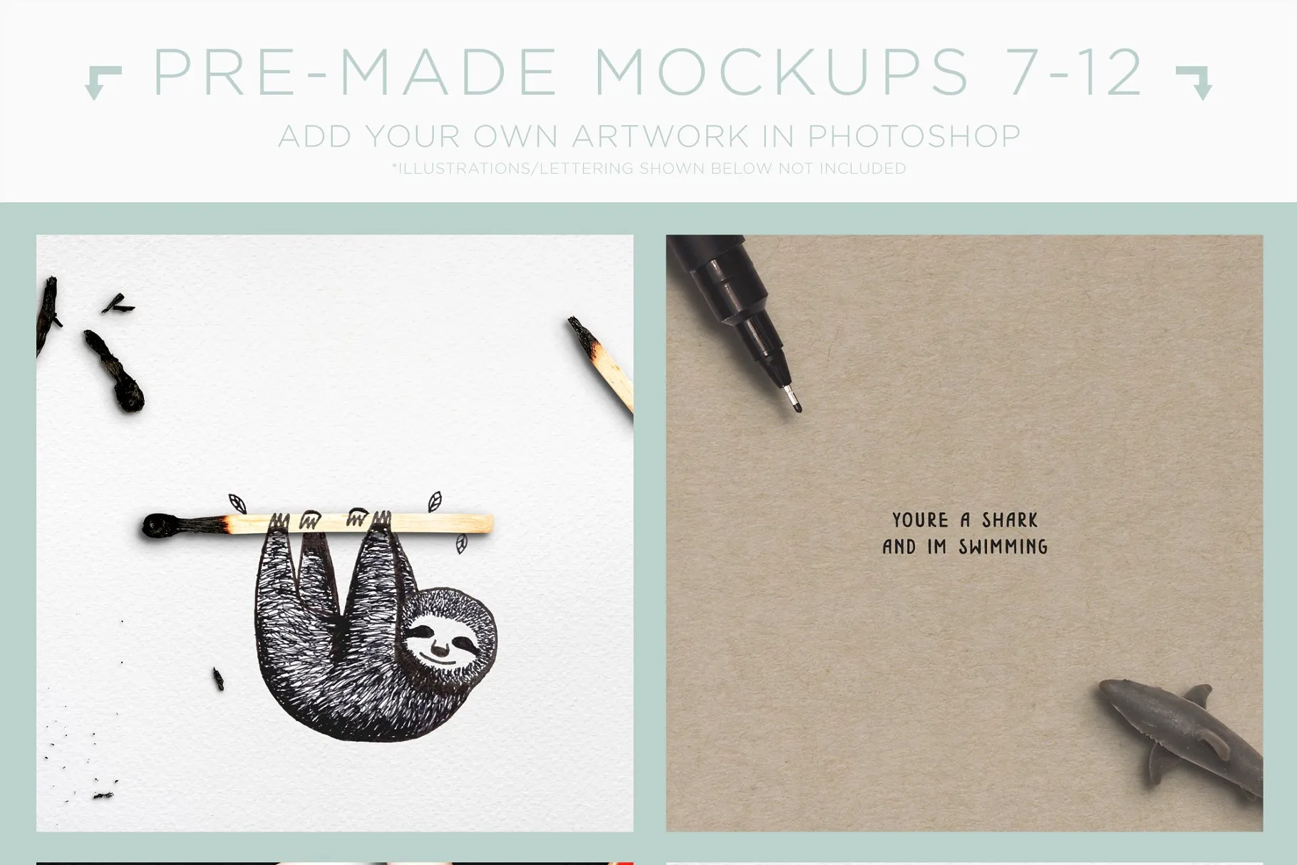 文艺手作类小插画书写展示样机 Mini Mockups插图(3)