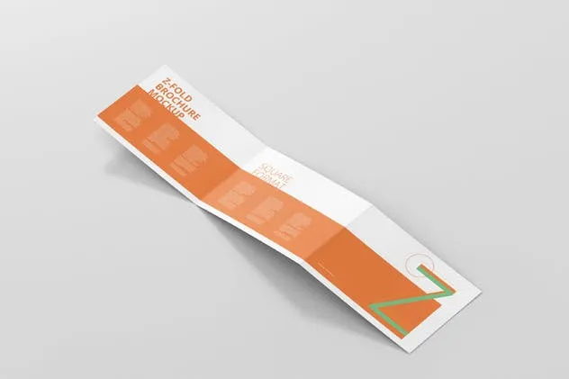 横向三折页菜单/广告册子样机模板 Z-Fold Brochure Mockup – Landscape Din A4 A5 A6插图(7)