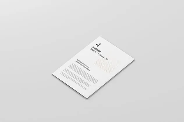 迷你折叠小手册样机模板 Roll Fold Brochure Mockup Din A4 A5 A6插图(6)