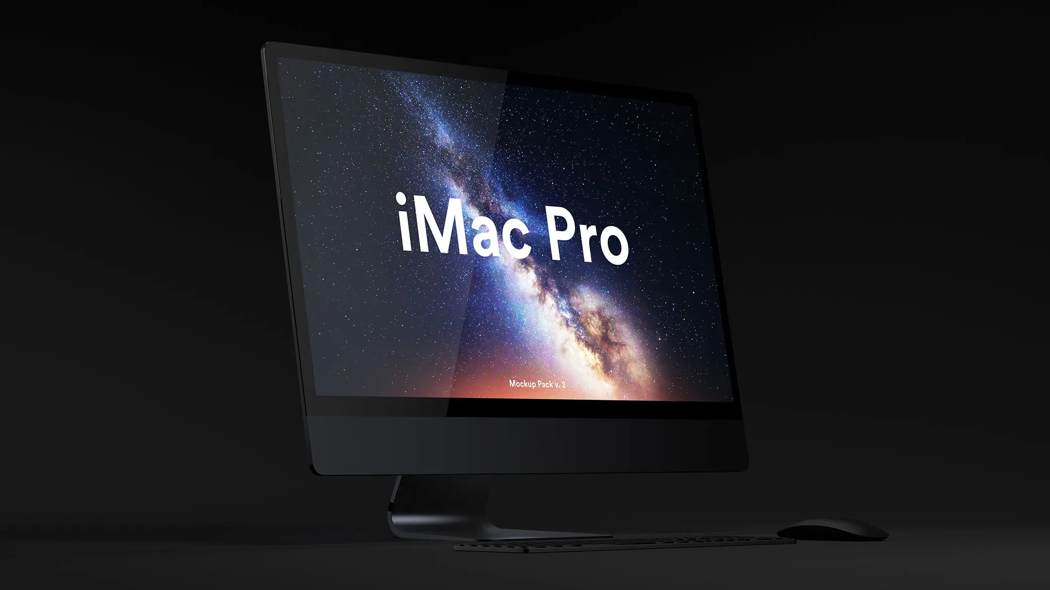 iMac Pro高端一体机电脑屏幕演示素材库精选样机 Dark iMac Pro Mockup插图(9)