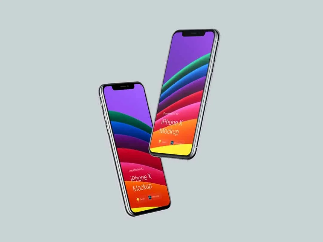 超级主流桌面&移动设备样机系列：iPhone X 智能手机样机&场景 [兼容PS,Sketch;共4.76GB]插图