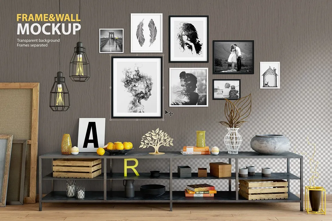 Scandinavian 风格相片内框样机 Scandi Interior Frame Mockup#8211; 06