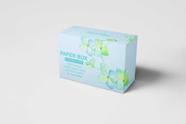 纸巾盒面巾纸盒包装样机15 Paper Box Mockup 15插图(4)