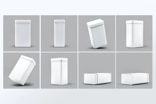 茶叶锡罐外观设计样机模板 Tin Cans Mock-Up Bundle插图(4)