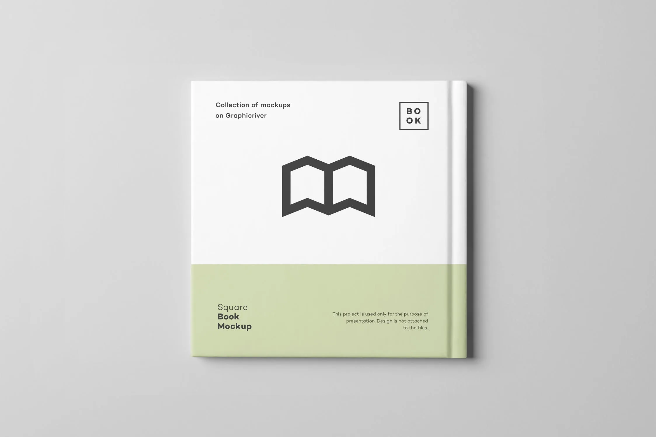 方形精装图书封面&内页版式设计预览样机 Square Book Mock up 2插图(15)