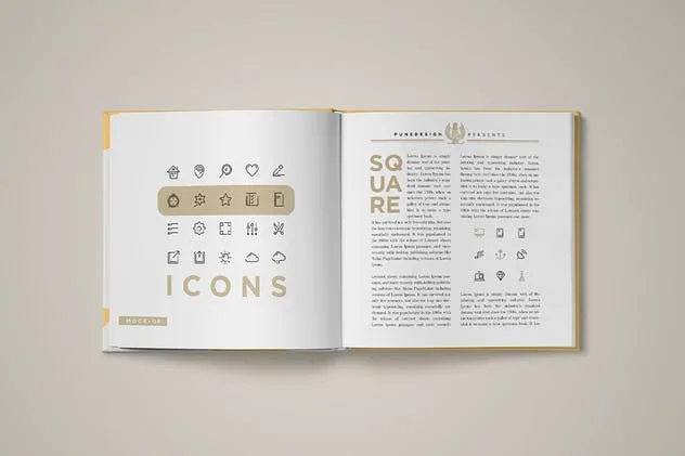 方形精装图书样机模板V2 Square Book Mock-Up 2插图(4)