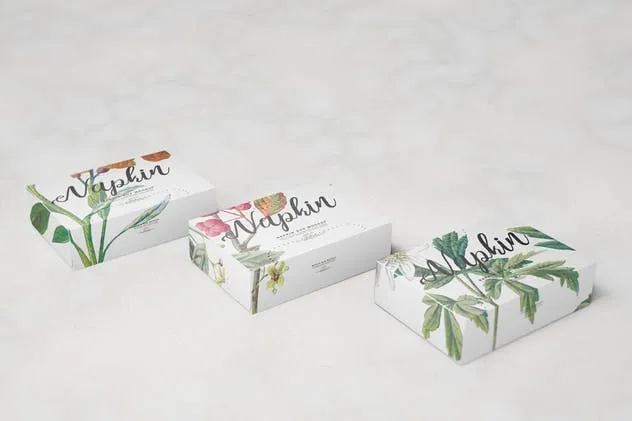 餐巾纸盒包装样机 Napkin Box Mockup插图(11)