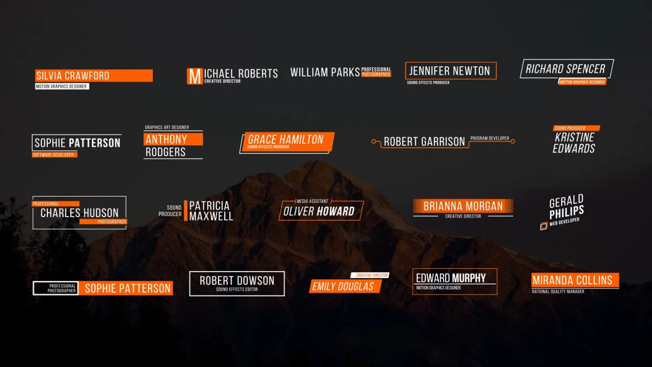 20个干净清晰且富有创造力的动画下三分之一像素设计精选AE模板