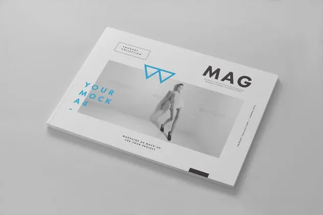 平铺A4规格杂志样机2 Horizontal A4 Magazine Mock up 2插图(2)