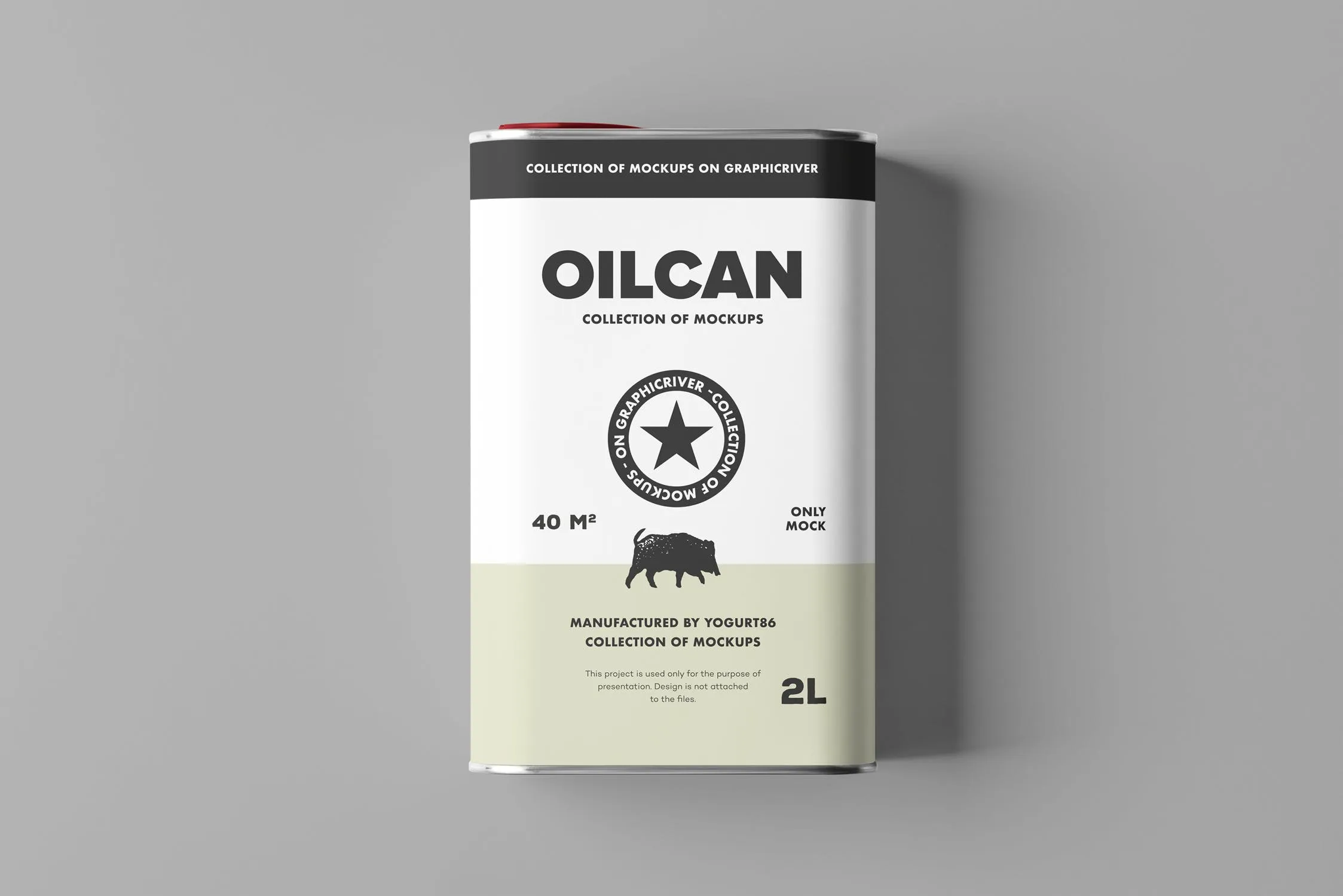 方形油罐外观设计图素材库精选模板 Oil Can Mock-up插图(1)