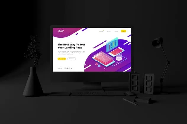 酷黑办公场所MacBook Pro设备样机 Dark Mac Pro插图(2)