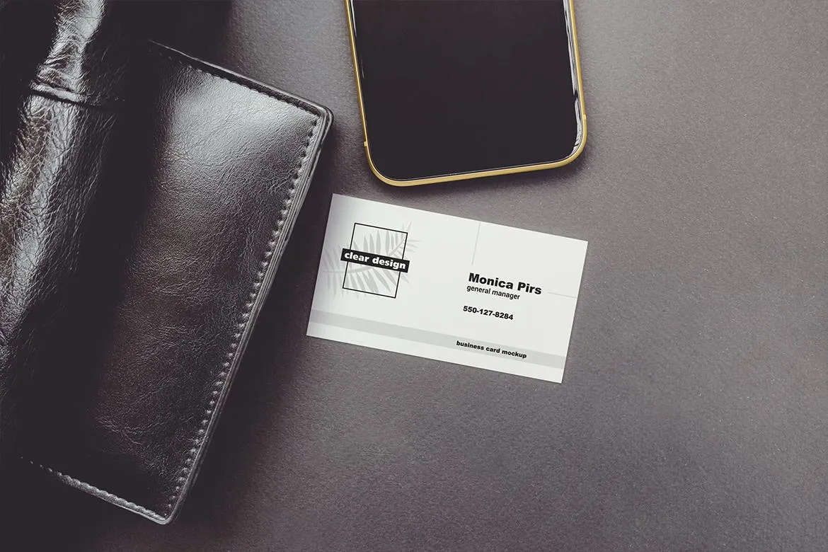 企业名片文件夹场景展示素材库精选模板 Business Card Holder Scene Mockup插图(5)