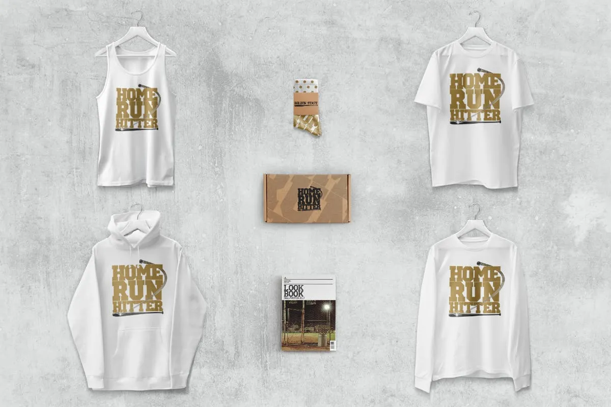 印花T恤/长袖/连帽衫样机套装 Tank T-shirt Long Sleeve Hoodie Mockup插图