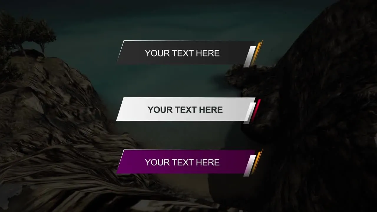 6个设计时尚动画优雅的下三分之一ae模板