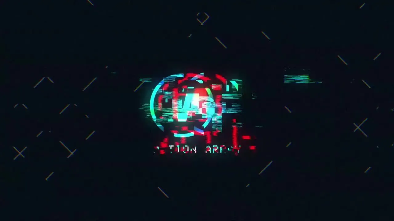 毛刺特效信号损坏logo片头动画像素设计精选AE模板