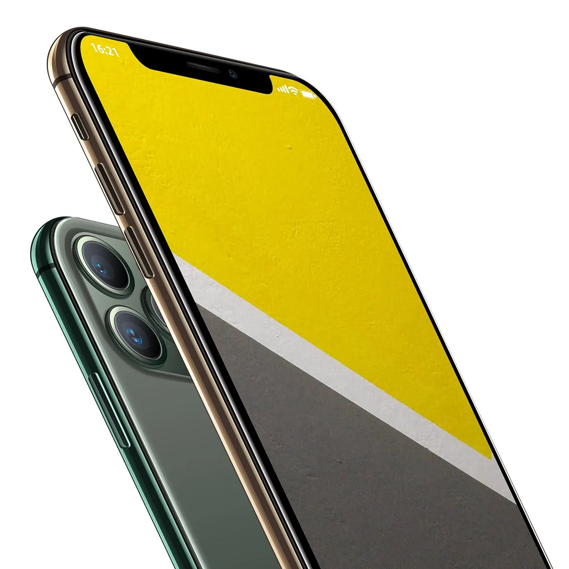 iPhone 11 Pro手机悬浮正/背面视图样机模板 iPhone 11 Pro Layered PSD Mock-ups插图(3)