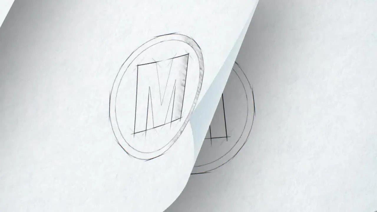 时尚经典创意的翻书动画效果展示徽标像素设计精选AE模板