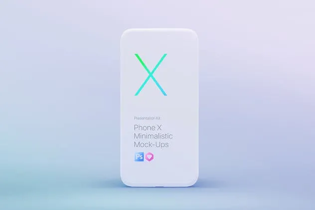 极简主义iPhone X样机模板 Phone X Minimalistic Mock-Ups插图(1)