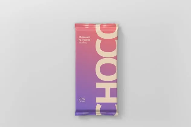 巧克力铝箔包装设计样机 Foil Chocolate Packaging Mockup插图(7)