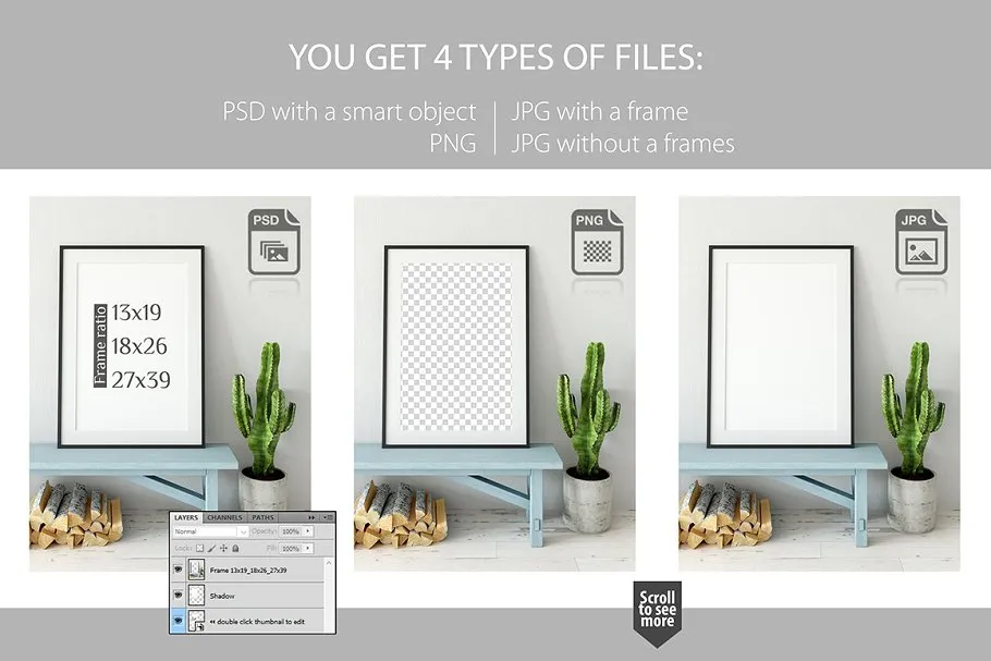 超级现代相框样机组合 Interior Frame Mockup Bundle Vol 3 [2.65GB]插图(3)