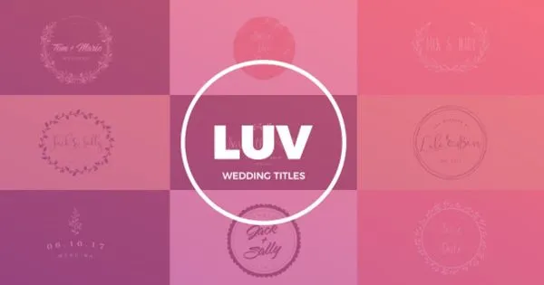 婚礼标题动画AE婚礼开场视频素材 Wedding Titles