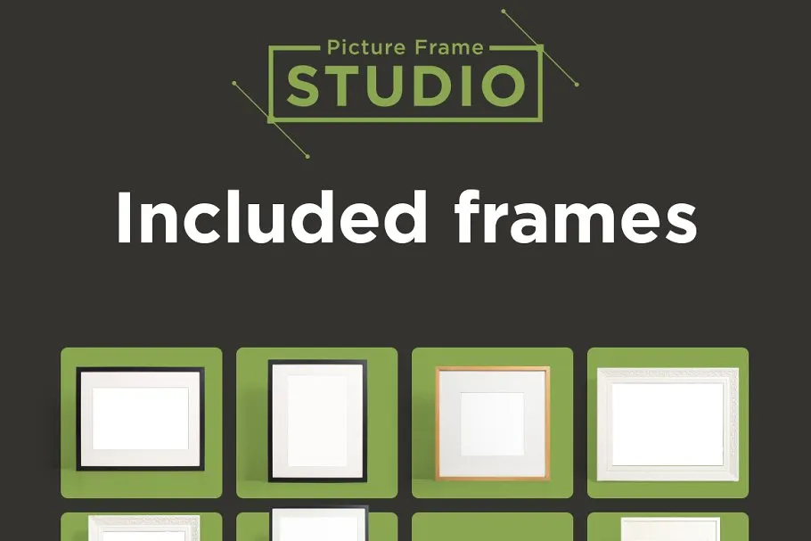 艺术作品油画照片框样机模板 Picture Frame Studio mockup creator插图(2)