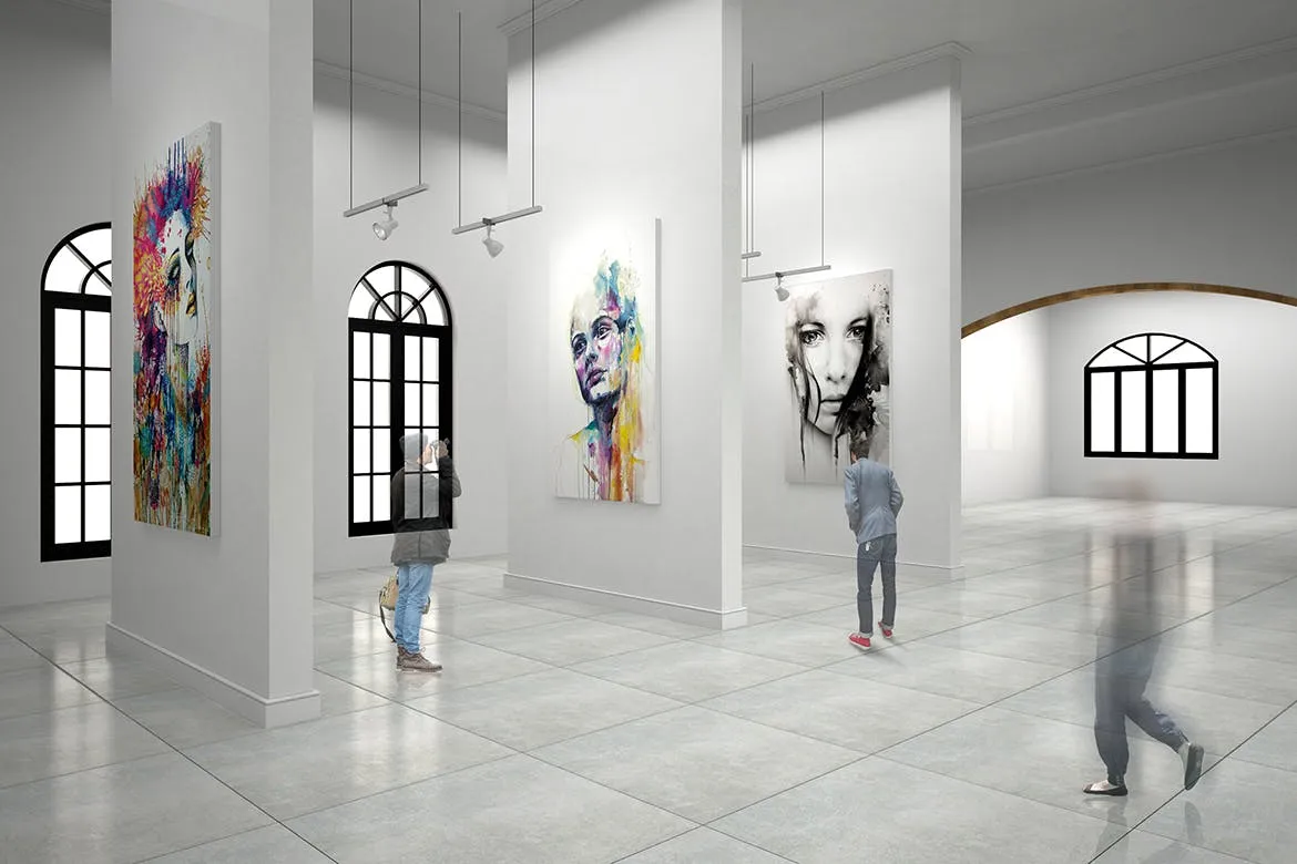 室内装饰设计画框样机模板v12 Exhibittion Mockup [vol12]插图(3)