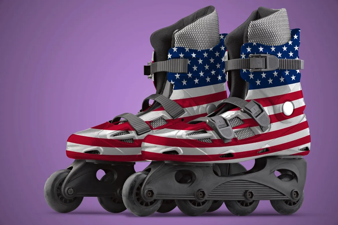 旱冰鞋溜冰鞋外观设计样机素材库精选模板 Roller_Skate-Mockup插图(5)