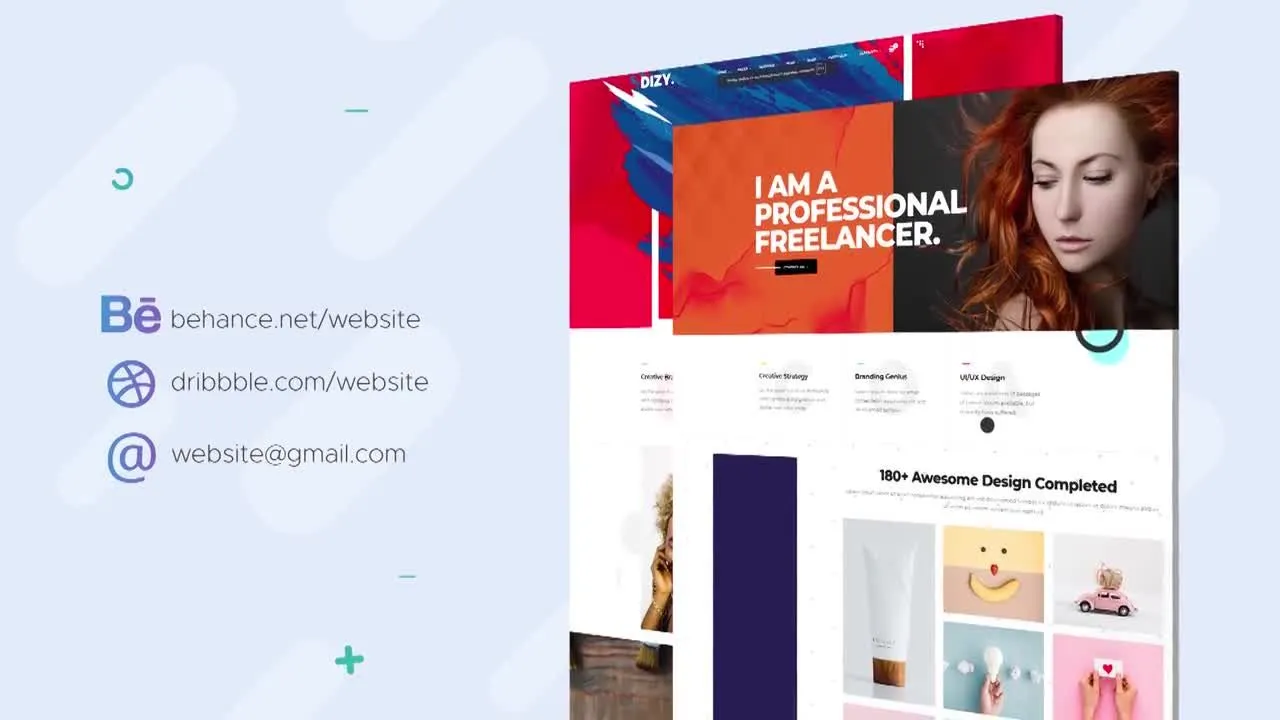 简洁严谨风格网站演示文稿像素设计精选AE模板