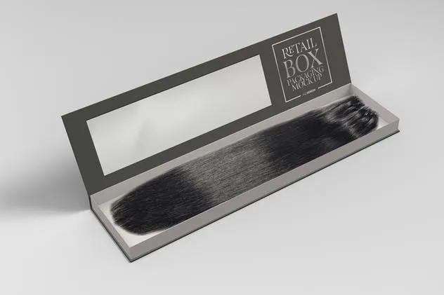 高端矩形可折叠礼品盒包装样机 Rectangle Collapsible Box Packaging Mockup插图(4)