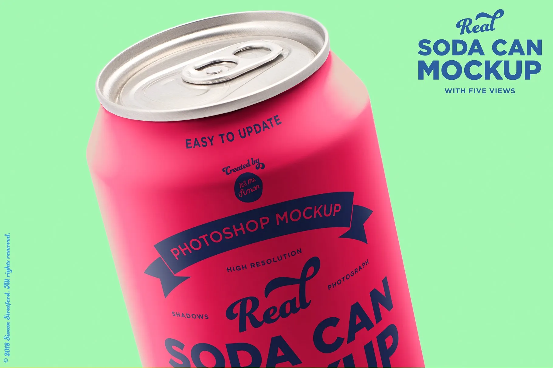 苏打水饮料易拉罐外观设计样机 Real soda can mockup for photoshop插图(6)