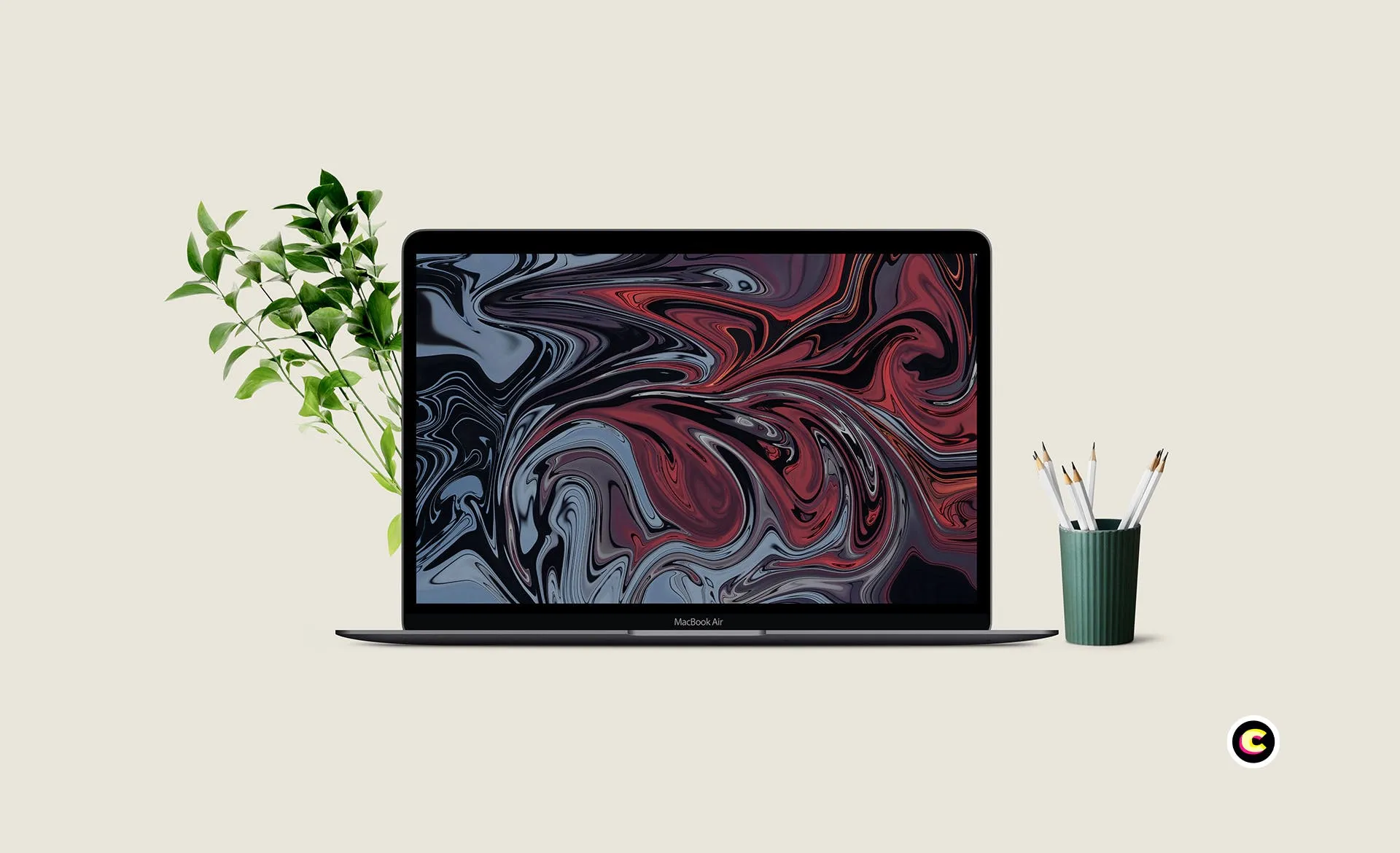 简约风办公场景笔记本电脑屏幕演示素材库精选样机 Laptop Mockups插图(4)