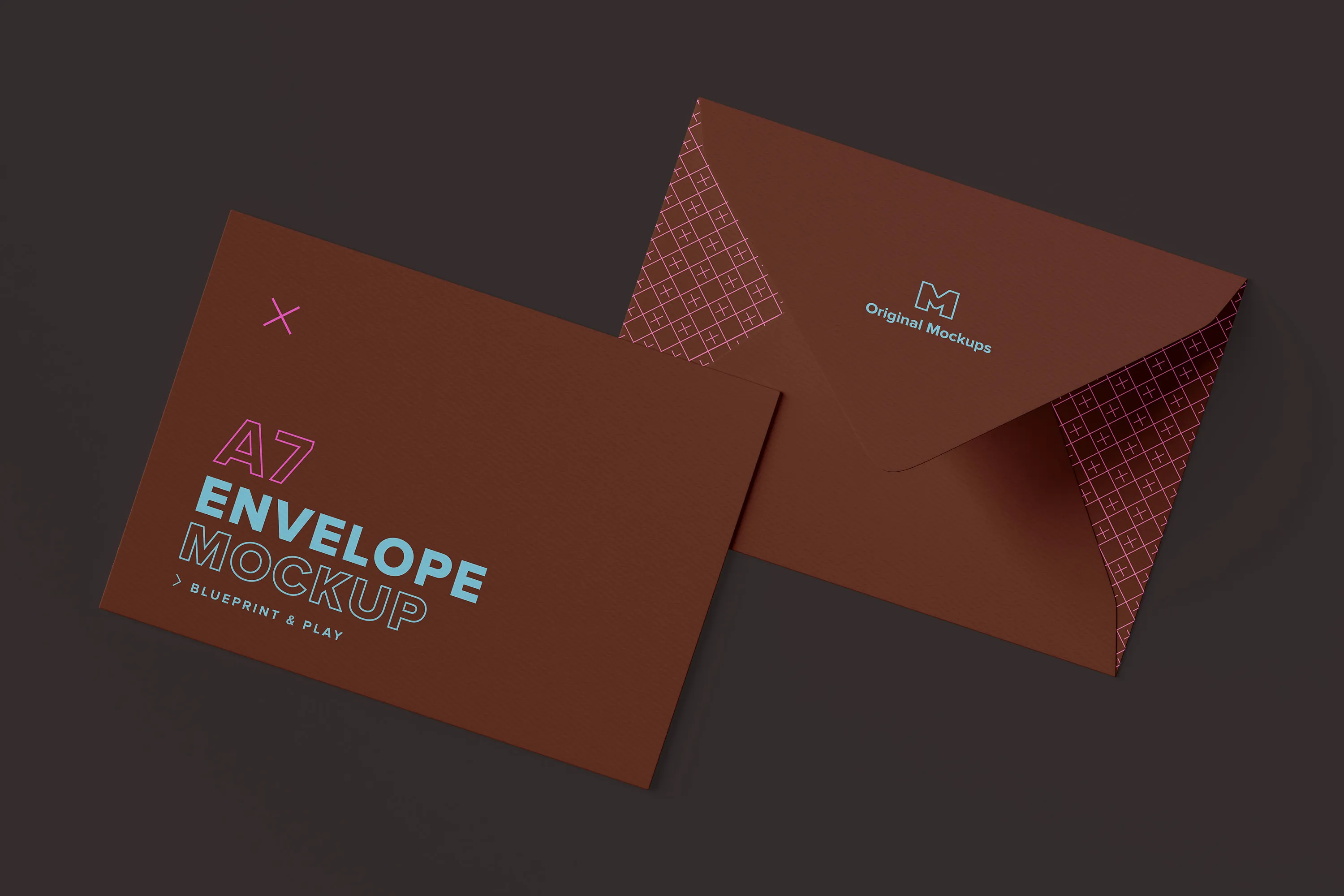 A7尺寸大小信封设计样机模板 A7 Envelope Exterior Layout Mockup插图(4)