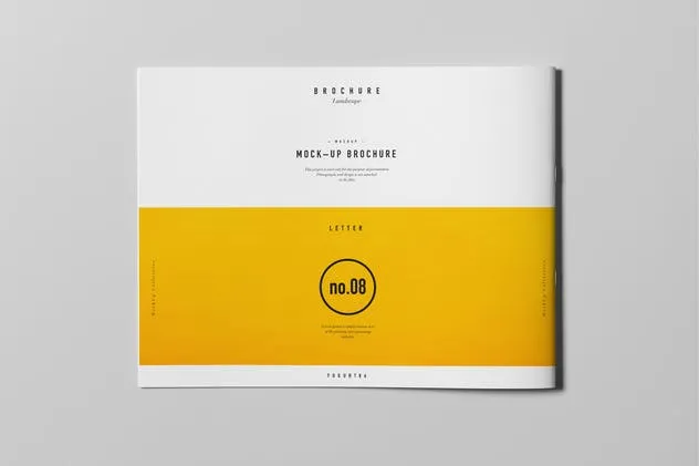 水平视觉画册样机模板 US Letter Horizontal Brochure Mock-up插图(8)