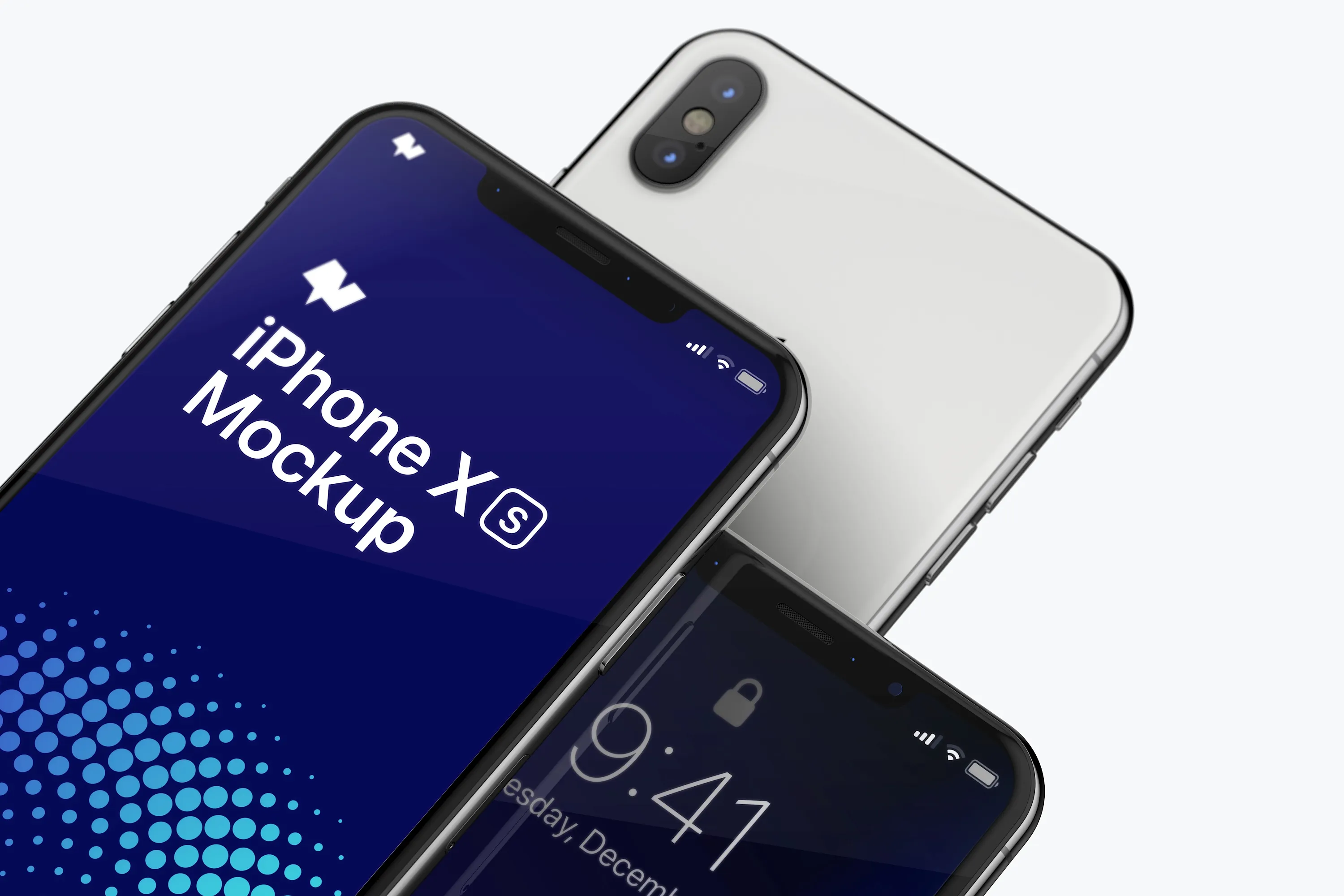 iPhone XS Max智能手机特写图样机模板02 iPhone XS Max Mockup, Close Up 02