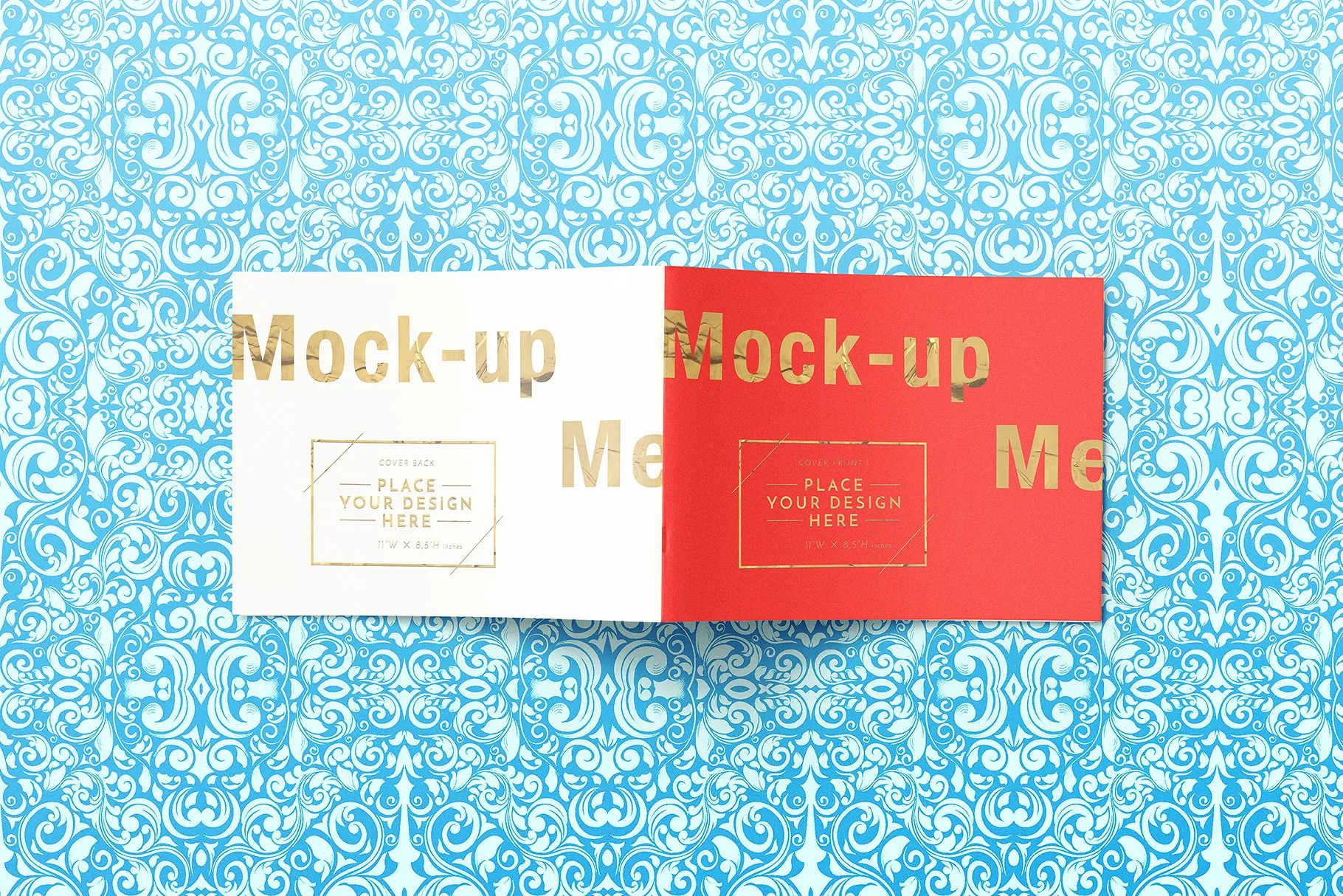 简约小册子样机模板 Landscape Brochure Mockups v.1插图(2)