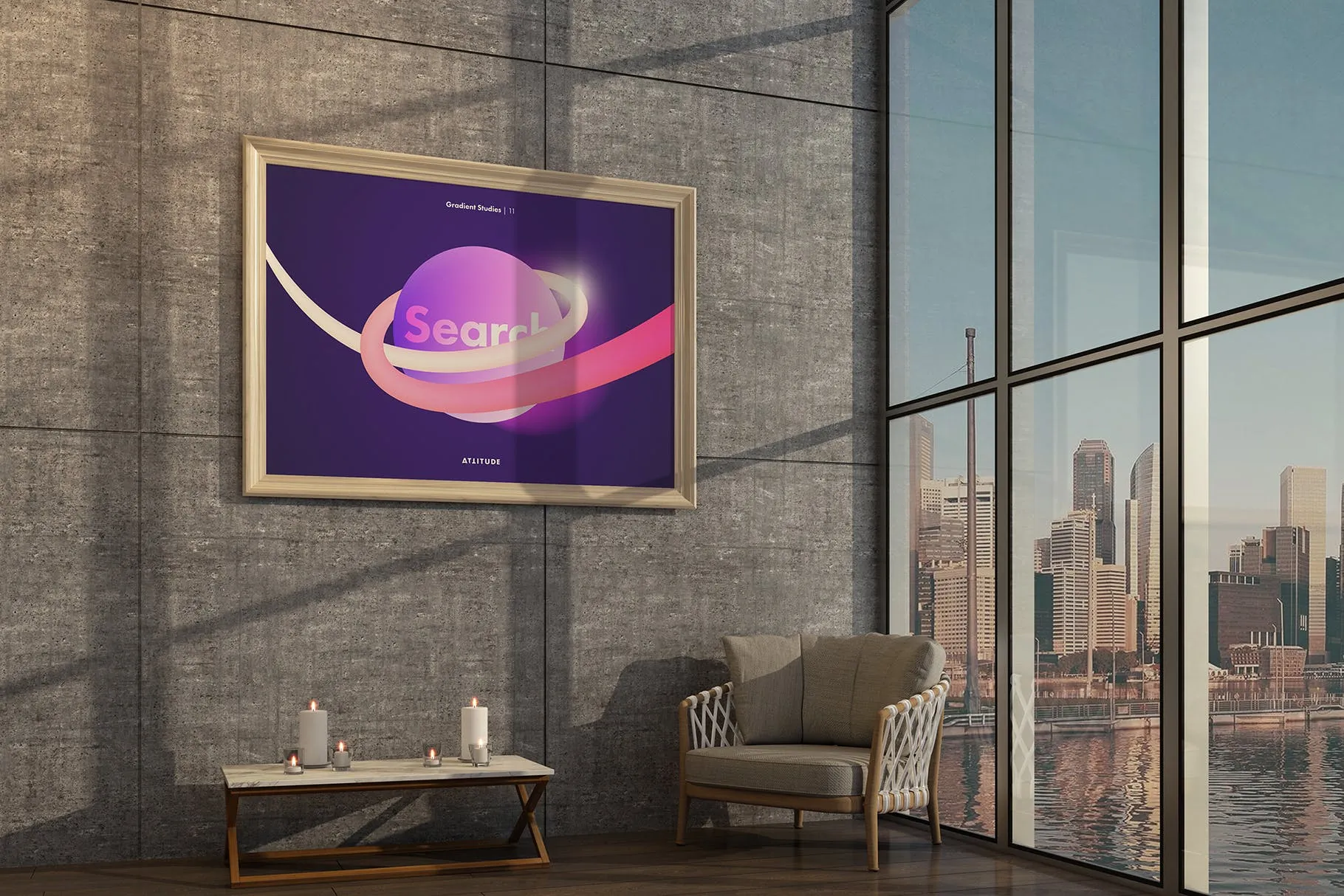 挂墙画框画廊展览样机模板素材3 Gallery Mockup 3插图(13)