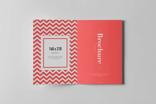 四折页A5规格画册传单样机模板 Four-Fold A5 Brochure Mock-up插图(7)