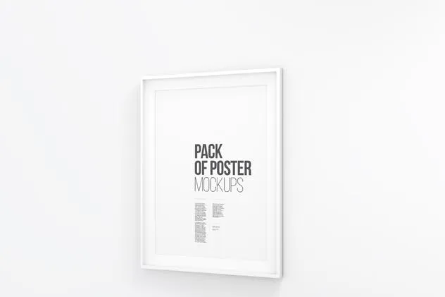 极简主义白色画框样机 Minimal Poster Mockups插图(5)