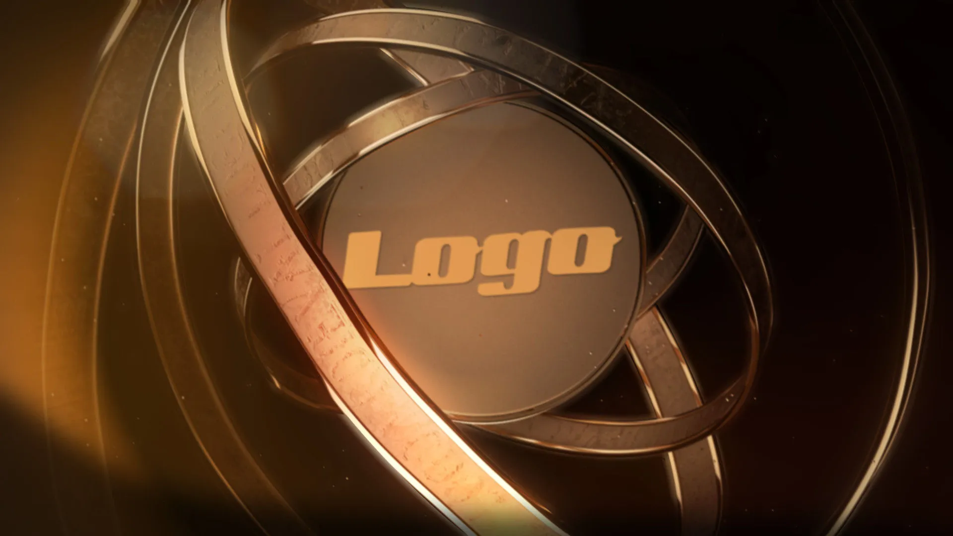 金戒指徽标显示像素设计精选AE模板