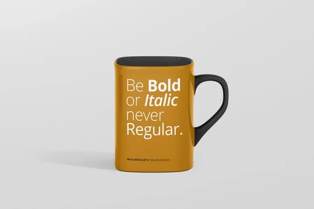 方形马克杯咖啡杯样机展示模板 Mug Mockup – Square插图(8)