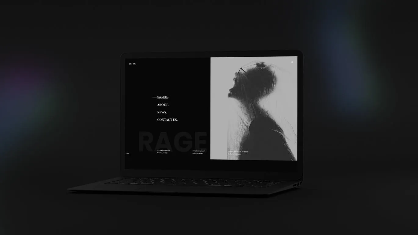 黑色超级笔记本屏幕预览样机模板 Black Laptop Mockup插图(15)