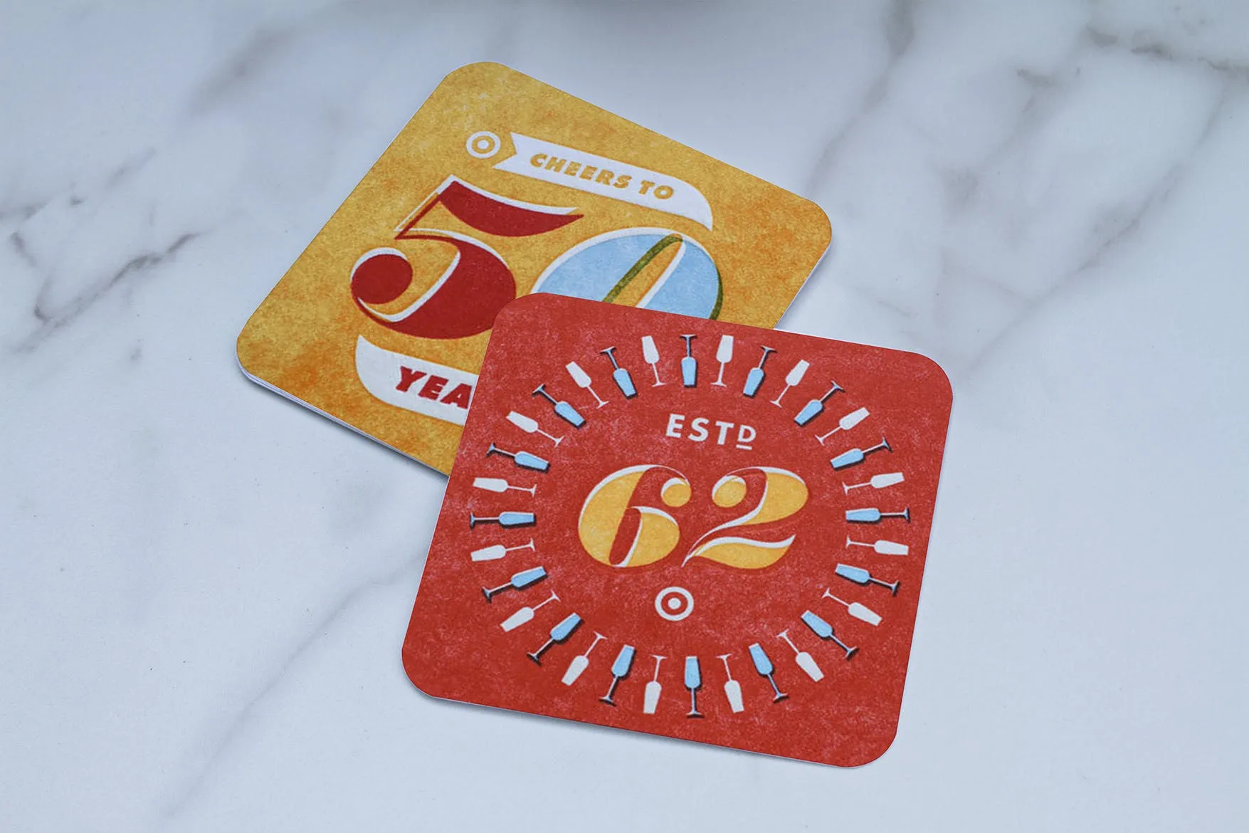 创意杯垫设计效果图样机 Drink Coaster Mockup插图(1)