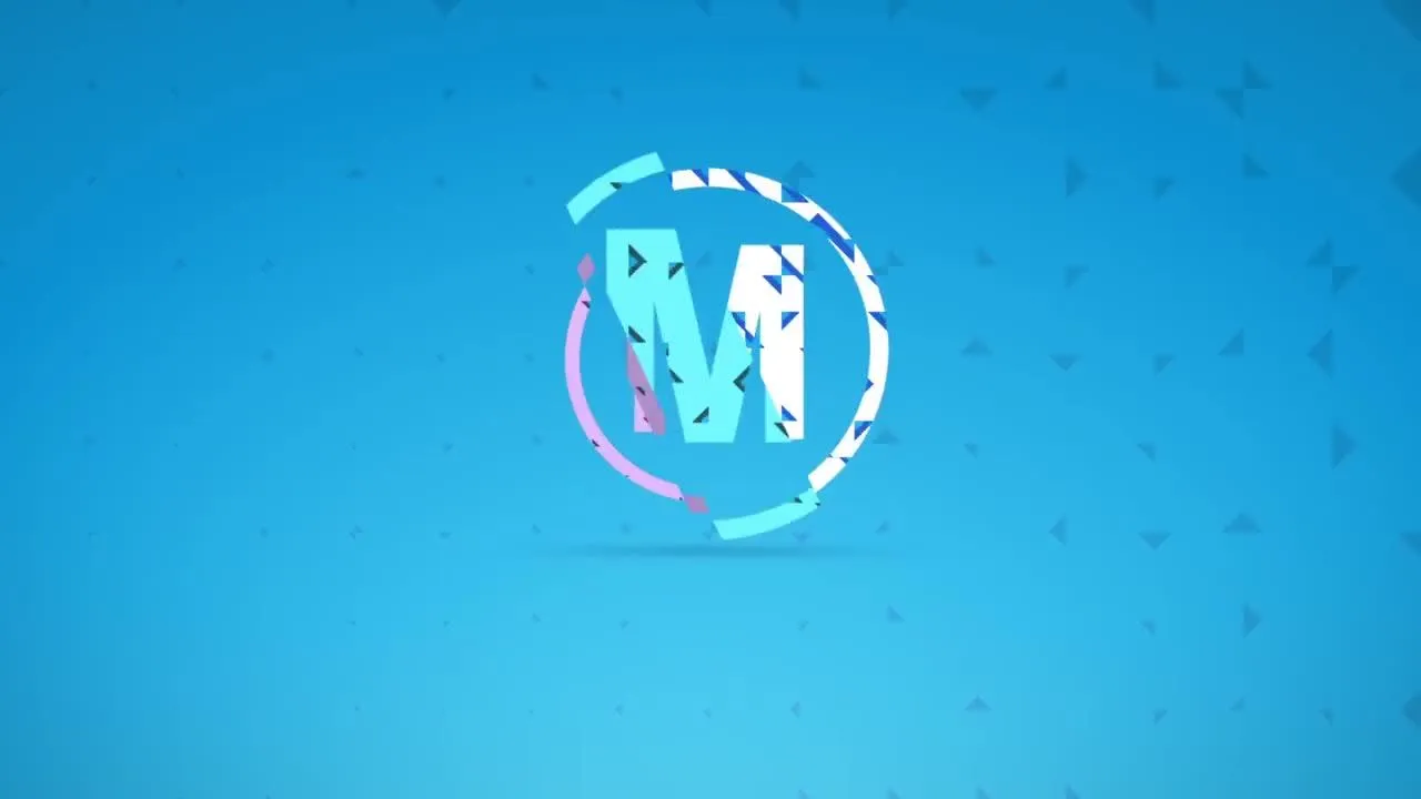 带有整洁动态的动画故障和扭曲的徽标像素设计精选AE模板