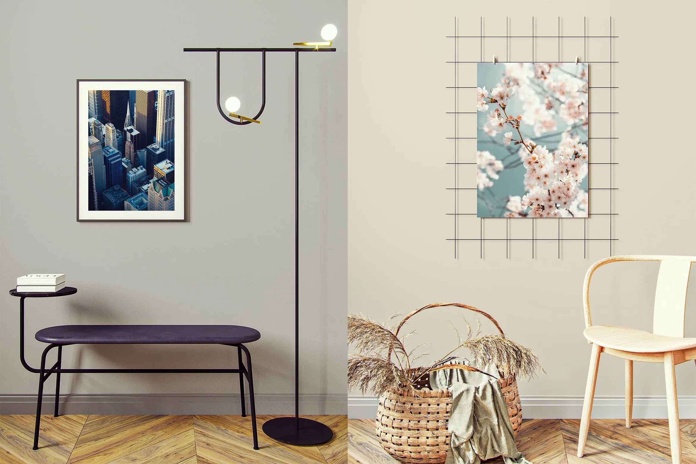 室内海报张贴效果图样机素材库精选v3 Poster Frame Mockup v3插图